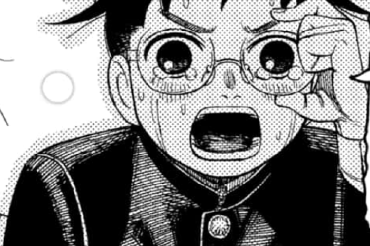 Spoilers ! Lisez de Manga Dandadan Chapitre 215 en Français, Malgré sa détermination, Okarun se sent toujours honteux
